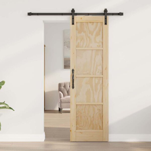 vidaXL Porte coulissante Marron 61 x 198,5 cm Pin massif