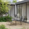 vidaXL Ensemble &agrave; manger de jardin 5 pcs Acier Gris fonc&eacute;