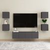 vidaXL Tables de chevet 2 pcs Gris 30,5x30x30 cm Bois d'ing&eacute;nierie