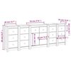 vidaXL Buffet Blanc 230x35x80 cm Bois massif de pin