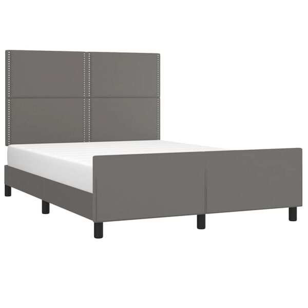 vidaXL Cadre de lit sans matelas gris 140x190 cm similicuir