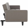 vidaXL Canap&eacute;-lit avec porte-gobelets taupe tissu