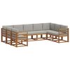 vidaXL Ensemble de canap&eacute;s d'ext&eacute;rieur 9 pcs Gris Naturel et Clair