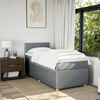 vidaXL Sommier &agrave; lattes de lit avec matelas Gris clair 100x200cm Tissu