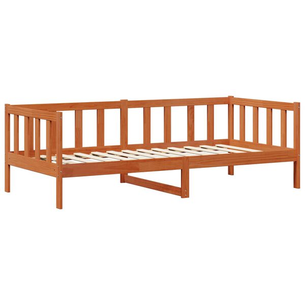 vidaXL Lit d'appoint avec tiroir 3 pcs Cire marron Bois de Pin Massif
