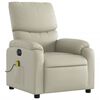 vidaXL Fauteuil de massage inclinable &eacute;lectrique cr&egrave;me similicuir