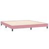 vidaXL Sommier à lattes de lit avec matelas rose 200x220 cm velours