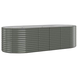 vidaXL Lit sur&eacute;lev&eacute; de jardin Acier galvanis&eacute; 249x100x68cm gris