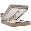 vidaXL Lit ottoman avec matelas & LED Cappuccino 140x190cm similicuir