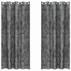 vidaXL Rideaux en velours 2 pc Gris 245 x 140 cm Velours