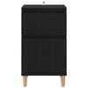 vidaXL Cabinet de chevet avec tiroir 2 pcs Ch&ecirc;ne noir 40 x 35 x 70 cm