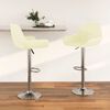 vidaXL Tabourets de bar lot de 2 cr&egrave;me tissu