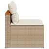 vidaXL Canap&eacute;s de jardin sans accoudoirs avec coussins 2 pcs beige