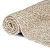 vidaXL Tapis de surface Rectangulaire Naturel et Blanc 80 x 200 cm