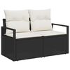 vidaXL Ensemble de Canap&eacute;s avec coussin 8 pcs Noir et Cr&egrave;me polyrotin