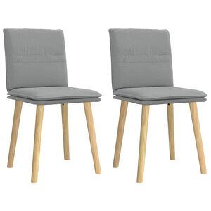 vidaXL Chaises &agrave; manger lot de 2 gris clair tissu