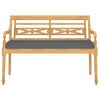 vidaXL Salon de jardin 4 pcs avec coussins Bois de teck solide