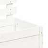 vidaXL Jardini&egrave;re avec support blanc 79x39,5x114 cm bois de pin massif