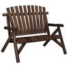 vidaXL Banc de jardin &agrave; 2 places 119x85x98 cm bois massif d'&eacute;pic&eacute;a