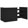 vidaXL Meuble TV noir 80x35x40 cm bois d&rsquo;ing&eacute;nierie