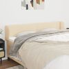 vidaXL T&ecirc;te de lit avec oreilles Cr&egrave;me 163x23x78/88 cm Tissu