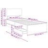 vidaXL Cadre de lit Ch&ecirc;ne Fum&eacute; 100 x 200 cm Bois d&rsquo;ing&eacute;nierie
