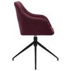 vidaXL Chaises pivotantes &agrave; manger lot de 6 violet tissu