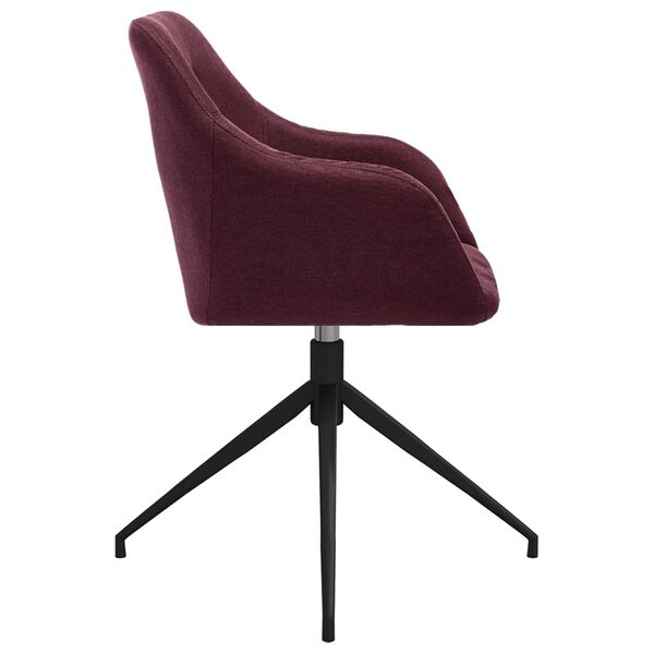 vidaXL Chaises pivotantes &agrave; manger lot de 6 violet tissu