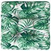 vidaXL Coussin de palette motif de feuilles 58x58x10 cm tissu