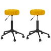 vidaXL Chaises pivotantes &agrave; manger lot de 2 jaune moutarde velours