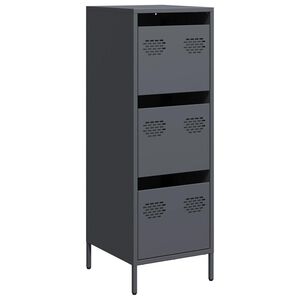 vidaXL Buffet haut anthracite 39x35x103,5 cm acier