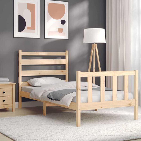 vidaXL Cadre de lit sans matelas 90x190 cm bois de pin massif