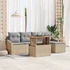 vidaXL Ensemble de salle &agrave; manger pour jardin 6 pcs Beige et gris