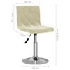 vidaXL Chaises pivotantes &agrave; manger lot de 2 cr&egrave;me velours