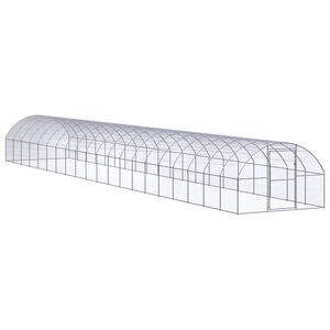 vidaXL Poulailler d'ext&eacute;rieur 3x20x2 m Acier galvanis&eacute;