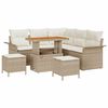 vidaXL Ensemble de canap&eacute; de jardin avec coussin 8 pcs Beige et cr&egrave;me