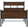 vidaXL Cadre de lit sans matelas ch&ecirc;ne marron 100x200 cm