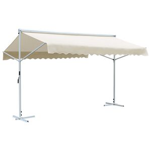 vidaXL Auvent sur pied 4x3 m Cr&egrave;me
