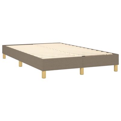 vidaXL Sommier à lattes de lit avec matelas Taupe 120x200 cm Tissu