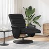 vidaXL Fauteuil inclinable de massage repose-pieds noir similicuir