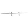 vidaXL Kit fixation porte coulissante 200 cm Acier inoxydable Argent&eacute;