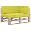 vidaXL Coussins de plancher de palette lot de 3 Vert pomme Coton