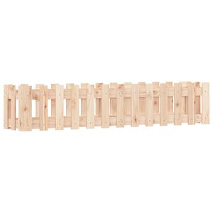 vidaXL Lit sur&eacute;lev&eacute; de jardin design de cl&ocirc;ture 150x30x30cm pin massif
