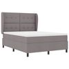 vidaXL Lit &agrave; ressorts avec matelas Taupe 160 x 200 cm tissu