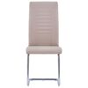 vidaXL Chaises &agrave; manger cantilever lot de 2 cappuccino similicuir