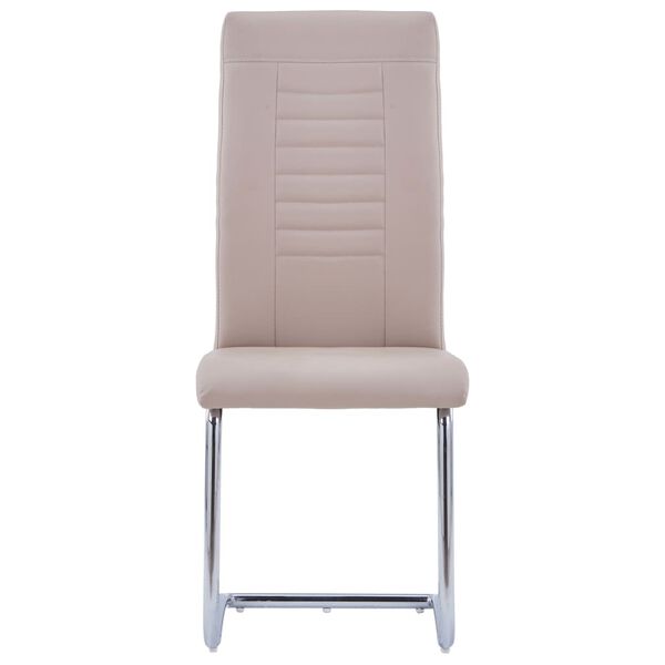 vidaXL Chaises &agrave; manger cantilever lot de 2 cappuccino similicuir