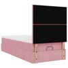 vidaXL Cadre de lit ottoman avec matelas rose 90x200 cm velours