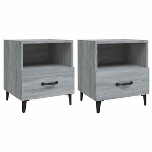 vidaXL Tables de chevet 2 pcs Sonoma gris Bois d'ing&eacute;nierie
