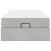 vidaXL Cadre de lit avec matelas avec matelas 2 pcs Gris clair Velours