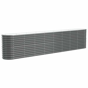 vidaXL Lit sur&eacute;lev&eacute; de jardin Acier galvanis&eacute; Anthracite